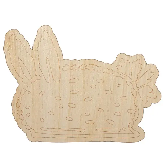 Sea Bunny Nudibranch Unfinished Wood Shape Piece Cutout for DIY Craft Projects {7}
