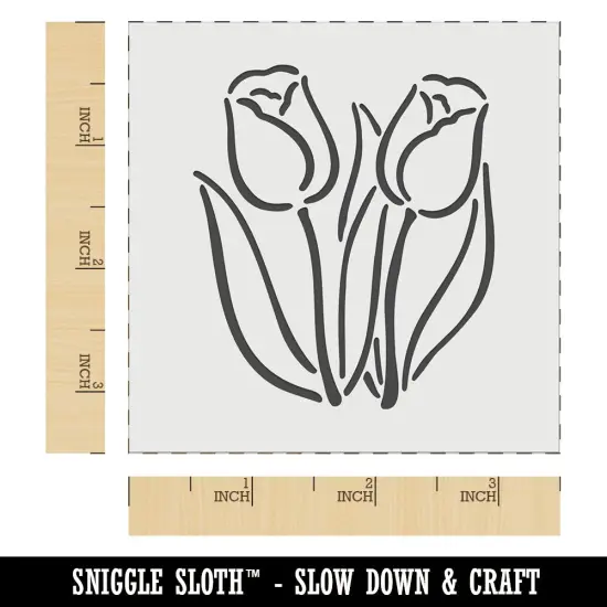 Spring Summer Tulips Wall Cookie DIY Craft Reusable Stencil {6}
