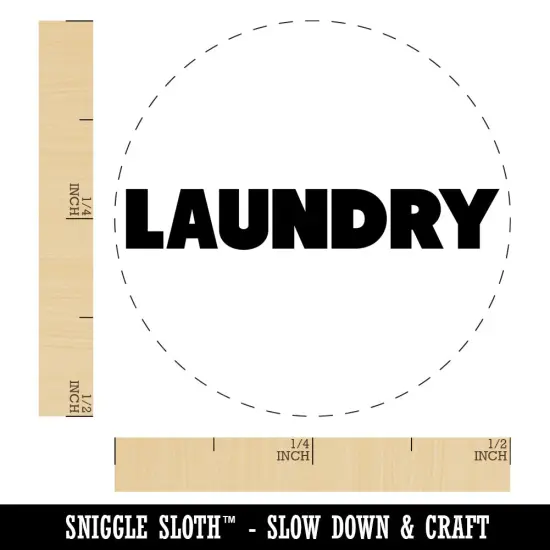 Laundry Bold Text Self-Inking Rubber Stamp for Stamping Crafting Planners UV {1}