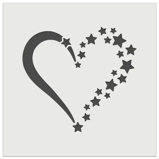 Stars Forming Heart Wall Cookie DIY Craft Reusable Stencil {7}