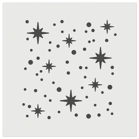 Shining Stars Outer Space Wall Cookie DIY Craft Reusable Stencil {2}