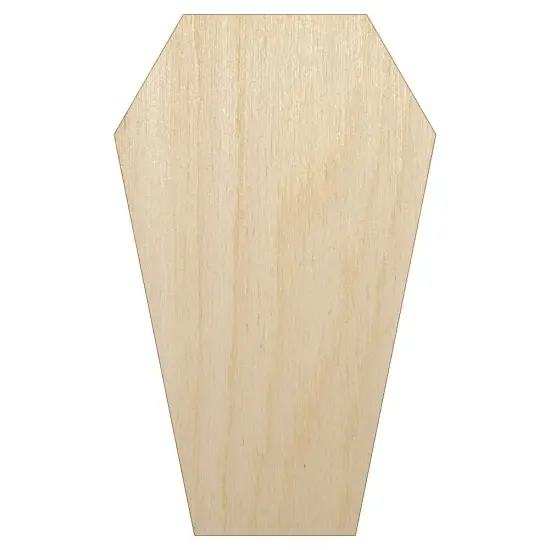 Coffin Halloween Solid Unfinished Wood Shape Piece Cutout for DIY Craft Projects {2}