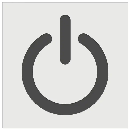 Power Symbol On Button Computer Wall Cookie DIY Craft Reusable Stencil {7}