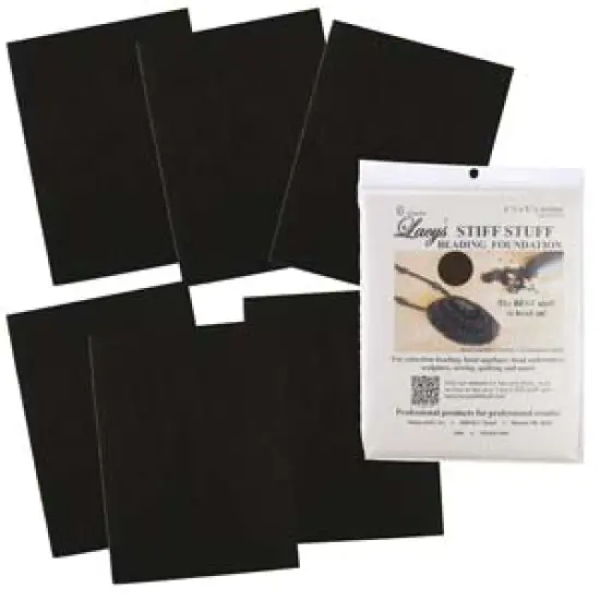 Lacy's Stiff Stuff 4.25 x 5.5 inches Beading Foundation, Black (6 sheets) {2}