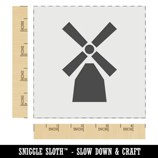 Windmill Netherlands Holland Wall Cookie DIY Craft Reusable Stencil {6}