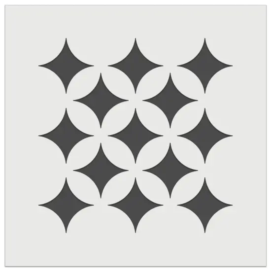 Flowers Circles and Stars Geometric Pattern Wall Cookie DIY Craft Reusable Stencil {7}