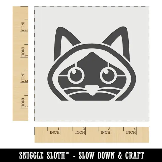 Peeking Siamese Cat Wall Cookie DIY Craft Reusable Stencil {6}