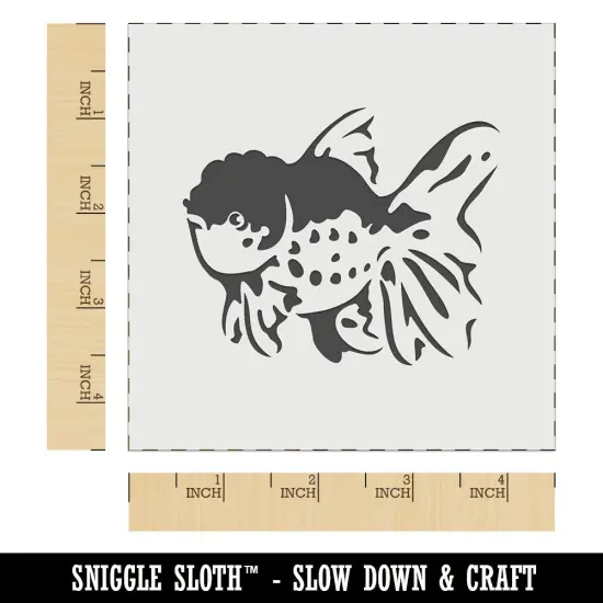 Fancy Lionhead Goldfish Aquarium Pet Wall Cookie DIY Craft Reusable Stencil {6}