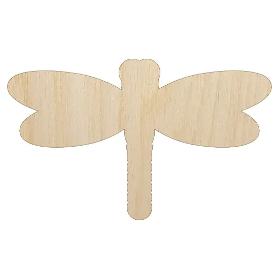 Dragonfly Solid Unfinished Wood Shape Piece Cutout for DIY Craft Projects {1}
