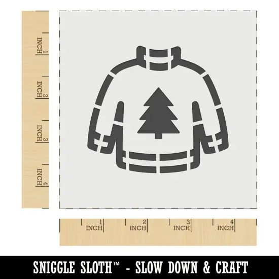 Christmas Ugly Sweater Wall Cookie DIY Craft Reusable Stencil {7}