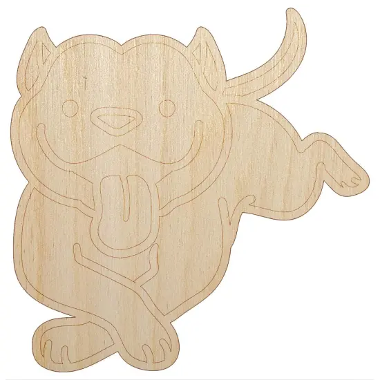 Pit Bull Happy Laying Down Dog Unfinished Wood Shape Piece Cutout for DIY Craft Projects {7}