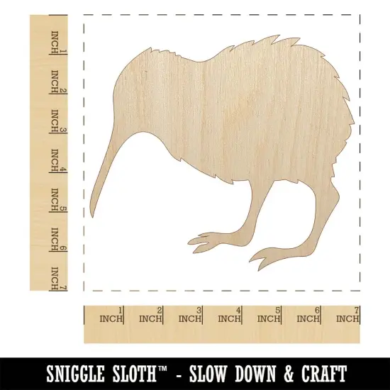 New Zealand Kiwi Bird Unfinished Wood Shape Piece Cutout for DIY Craft Projects {1}