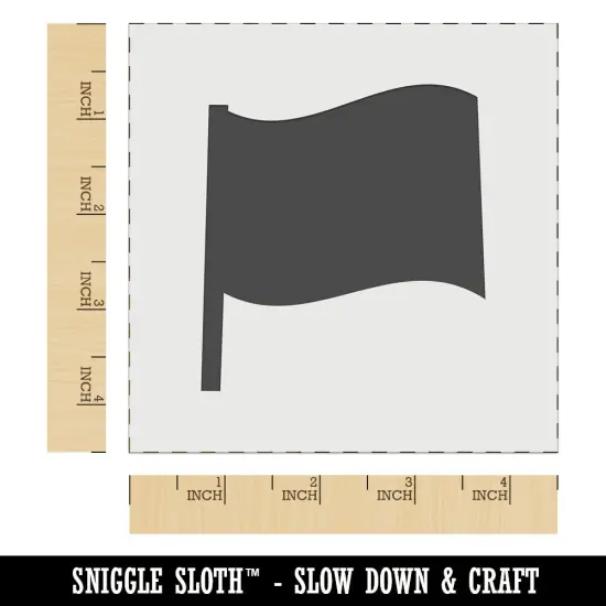 Waving Flag Solid Wall Cookie DIY Craft Reusable Stencil {6}