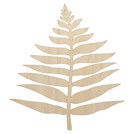 Fern Leaf Unfinished Wood Shape Piece Cutout for DIY Craft Projects {2}
