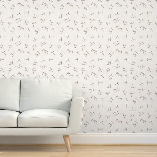 Peel & Stick Wallpaper 2FT Wide Soft Brown Cattle Cow Ranch Farm Brand Beige Animal Custom Removable Wallpaper by Spoonflower {5}
