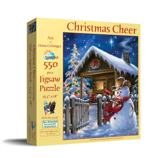 Sunsout Christmas Cheer 550 pc Christmas Jigsaw Puzzle 57148 {3}