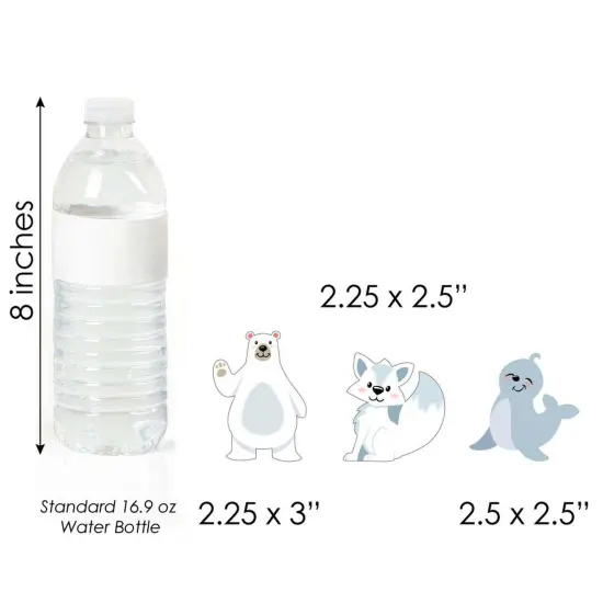 Big Dot of Happiness Arctic Polar Animals - DIY Shaped Winter Baby Shower or Birthday Party Cut-Outs - 24 Count {6}