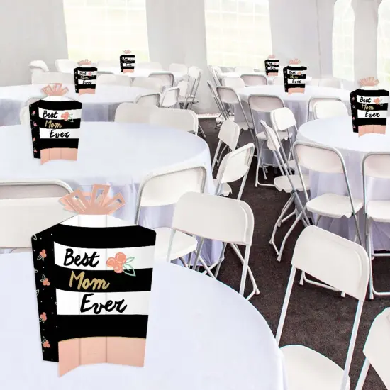 Big Dot of Happiness Best Mom Ever - Table Decorations - Mother's Day Party Fold and Flare Centerpieces - 10 Count {6}