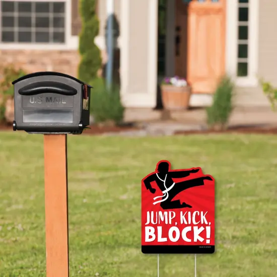 Big Dot of Happiness Karate Master - Outdoor Lawn Sign - Martial Arts Birthday Party Yard Sign - 1 Piece {3}