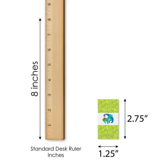 Big Dot of Happiness Roar Dinosaur - Mini Candy Bar Wrapper Stickers - Dino Mite T-Rex Baby Shower or Birthday Party Small Favors - 40 Count {6}