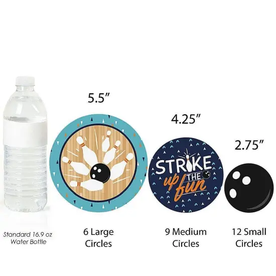 Big Dot of Happiness Strike Up the Fun - Bowling - Birthday Party or Baby Shower Giant Circle Confetti - Party Decorations - Large Confetti 27 Count {4}