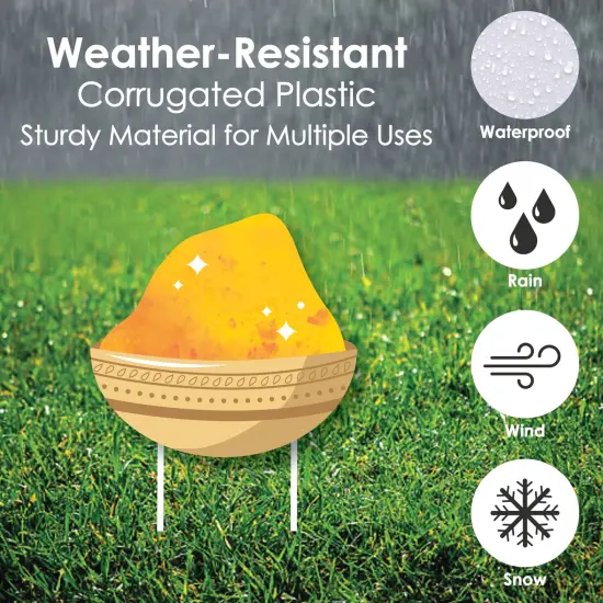 Big Dot of Happiness Holi Hai - Yard Sign and Outdoor Lawn Decorations - Festival of Colors Party Yard Signs - Set of 8 {4}