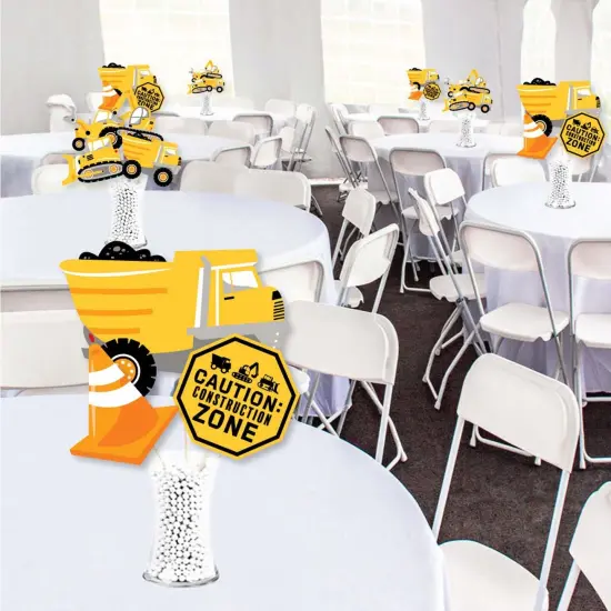 Big Dot of Happiness Dig It - Construction Party Zone - Baby Shower or Birthday Party Centerpiece Sticks - Showstopper Table Toppers - 35 Pieces {3}