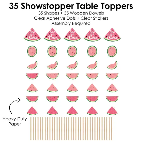 Big Dot of Happiness Sweet Watermelon - Fruit Party Centerpiece Sticks - Showstopper Table Toppers - 35 Pieces {7}