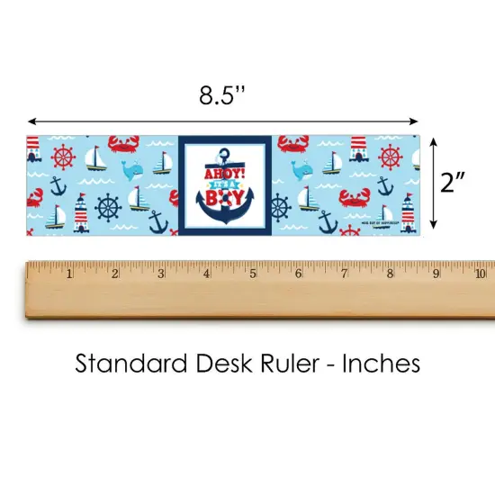 Big Dot of Happiness Ahoy It's a Boy - Nautical Baby Shower Water Bottle Sticker Labels - Set of 20 {6}