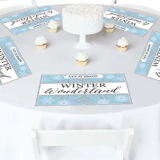 Big Dot of Happiness Winter Wonderland - Paper Snowflake Holiday Party and Winter Wedding Coloring Sheets - Activity Placemats - Set of 16 {4}