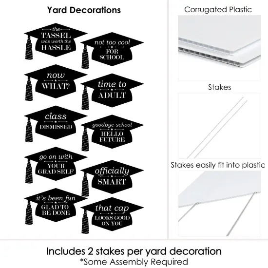 Big Dot of Happiess Graduation Cheers- Graduation Lawn Decorations - 10 Piece {7}