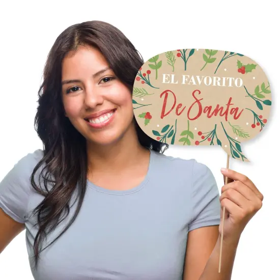 Big Dot of Happiness Funny Feliz Navidad - Holiday and Spanish Christmas Party Photo Booth Props Kit - 10 Piece {3}