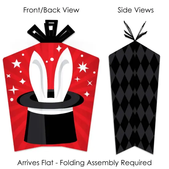 Big Dot of Happiness Ta-Da, Magic Show - Table Decorations - Magical Birthday Party Fold and Flare Centerpieces - 10 Count {3}