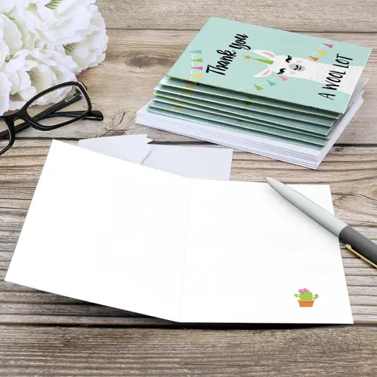 Big Dot of Happiness Whole Llama Fun - Llama Fiesta Baby Shower or Birthday Party Thank You Cards (8 count) {6}