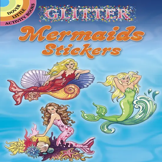 Glitter Mermaids Stickers-Softcover {1}