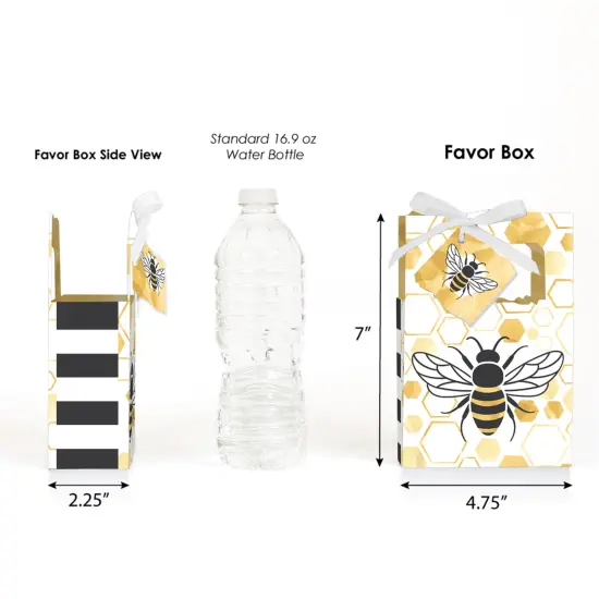 Big Dot of Happiness Little Bumblebee - Bee Baby Shower or Birthday Party Favor Boxes - Set of 12 {3}