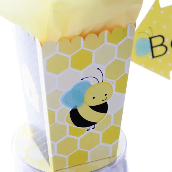 Big Dot of Happiness Honey Bee - Baby Shower or Birthday Party Favor Popcorn Treat Boxes - Set of 12 {7}