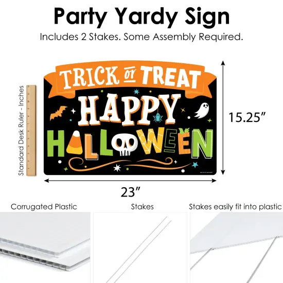 Big Dot of Happiness Jack-O'-Lantern Halloween - Kids Halloween Party Yard Sign Lawn Decorations - Trick or Treat Party Yardy Sign {7}