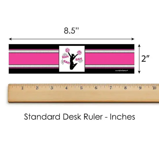 Big Dot of Happiness We've Got Spirit - Cheerleading - Birthday Party or Cheerleader Party Water Bottle Sticker Labels - Set of 20 {6}