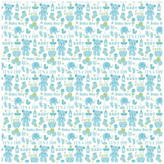 Little Birdie Little Miracle Cardstock Pack 12"X12" 12/Pkg-Baby Boy {4}