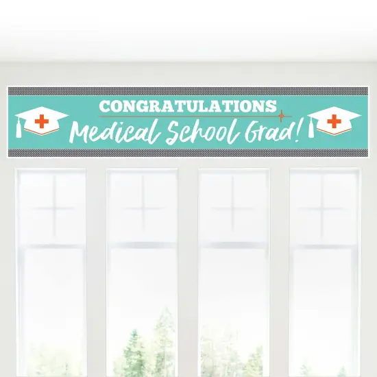 Big Dot of Happiness Medical School Grad - Doctor Graduation Party Decorations Party Banner {6}