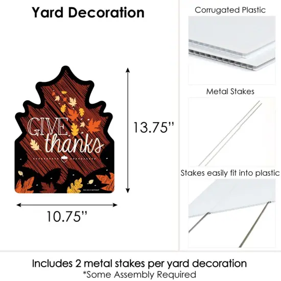 Big Dot of Happiness Give Thanks - Outdoor Lawn Sign - Thanksgiving Party Yard Sign - 1 Piece {7}