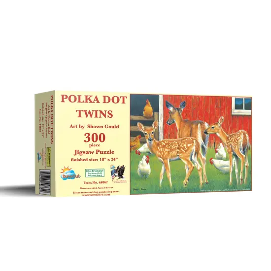 Sunsout Polka Dot Twins 300 pc Jigsaw Puzzle 44862 {3}