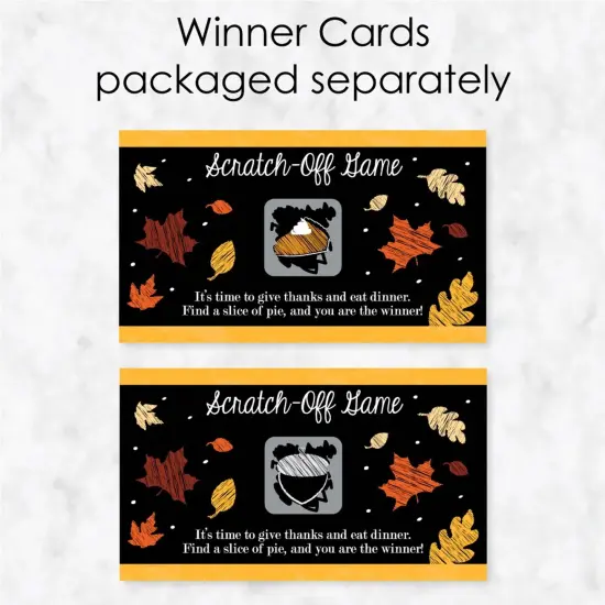 Big Dot of Happiness Give Thanks - Thanksgiving Party Game Scratch Off Cards - 22 Count {4}