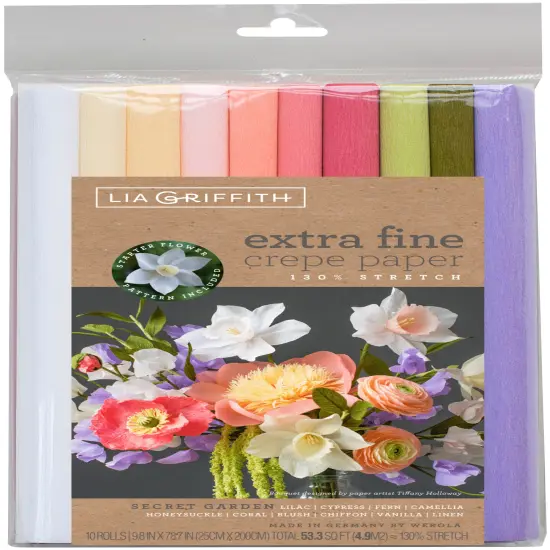 Lia Griffith Extra Fine Crepe Paper 10/Pkg-Secret Garden {1}