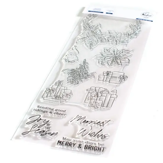 Pinkfresh Studio Clear Stamp Set 4"X12"-Holiday Elements {1}
