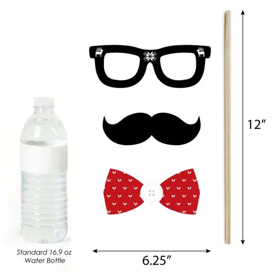 Big Dot of Happiness Christmas Family Reunion - Fun Family Theme Holiday Party Photo Booth Props Kit - 20 Count {6}