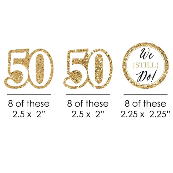 Big Dot of Happiness We Still Do - 50th Wedding Anniversary - Paper Straw Decor - Anniversary Party Striped Decorative Straws - Set of 24 {3}