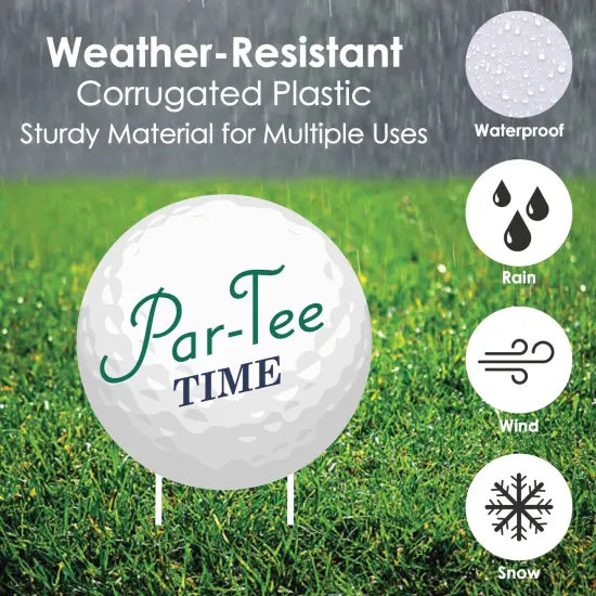 Big Dot of Happiness Par-Tee Time - Golf Lawn Decorations - Outdoor Birthday or Retirement Party Yard Decorations - 10 Piece {6}