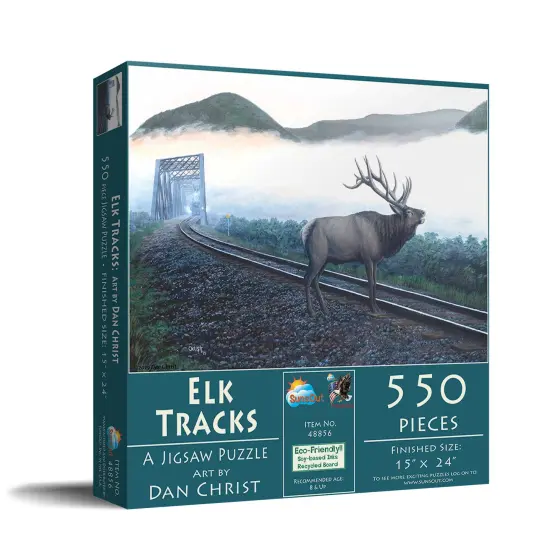 Sunsout Elk Tracks 550 pc Jigsaw Puzzle 48856 {3}